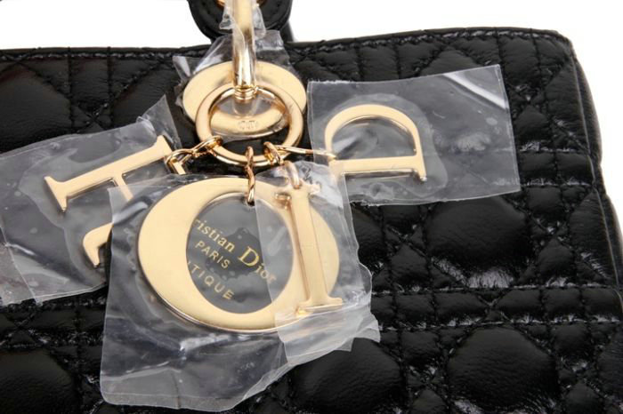 replica jumbo lady dior lambskin leather bag 6322 black with gold hardware